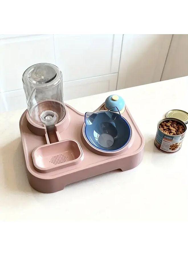 Automatic Pet Feeder With Alarm Blue Base Elevated Bowl Anti Tip For Cats Dogs - Image 4